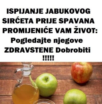 OTKRIJTE KAKO JABUČNI OCAT PRIJE SPAVANJA MOŽE POBOLJŠATI VAŠE ZDRAVLJE!