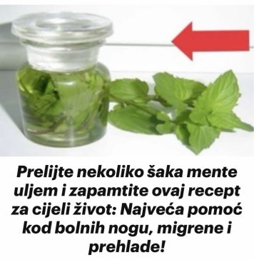 Prelijte nekoliko šaka mente uljem i zapamtite ovaj recept za cijeli život: Najveća pomoć kod bolnih nogu, migrene i prehlade!