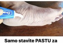 Samo stavite PASTU za zube na NOGE i više ne morate da trošite novac na pijaci!