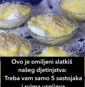0V0 JE 0MILJENI SLATKIŠ NAŠEG DJETINJSTVA: Treba vam SAM0 PET SAST0JAKA i svima uspijeva