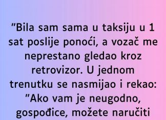 “Bila sam sama u taksiju…”