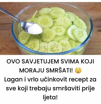 OVO SAVJETUJEM SVIMA KOJI MORAJU SMRŠATI! 😲 Lagan i vrlo učinkovit recept za sve koji trebaju smršaviti prije ljeta!