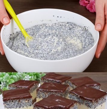 DOMAĆE MAK KOCKE 🌸 fantastičan desert s pudingom od vanile i grizom – topi se u ustima!