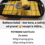 BAKLAVA KOLAČ – bez kora, a sočniji od prave! 🥰 recept iz Alžira..