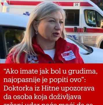 “Ako imate jak bol u grudima, najopasnije je popiti ovo”: Doktorka iz Hitne upozorava da osoba koja doživljava srčani udar neće moći da se tada reanimira…