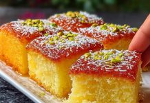 “Nećete vjerovati koliko je jednostavan ovaj talijanski kolač od narandže i kokosa – moj muž se ne može zasititi i topi vam se u ustima! 🍊❤️”