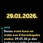 Danas sreća kuca na vrata ova 4 horoskopska znaka: 29.01.26 je dan kada im se želje ostvaruju…