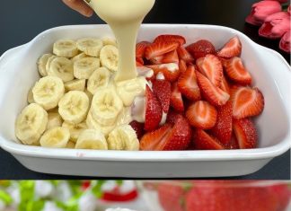 15 MINUTNI KOLAČ SA JAGODAMA KEKSIMA I BANANOM…Nikad jednostavnija priprema…