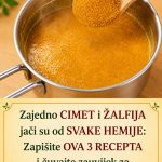 CIMET I ŽALFIJA KAO LIJEK: Zapišite i čuvajte OVA 3 Odlična recepta