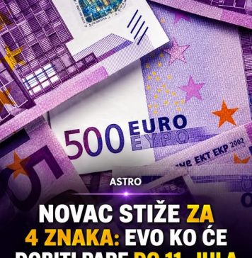 Novac stiže za 4 znaka: Evo ko će dobiti pare do 11. jula