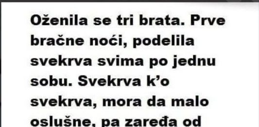 Oženila se tri brata. Prve bračne noći, podijelila svekrva… Oženila se tri brata. Prve bračne noći, podijelila svekrva… - featured image