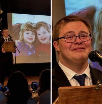 Na maturalnoj večeri svi su se smijali kad je moj mlađi brat sa sindromom Down na pozornicu donio malu drvenu kutiju i rekao da je to jedino što mi može dati — ali ono što je sakrio unutra natjeralo je cijelu dvoranu da utihne Na maturalnoj večeri svi su se smijali kad je moj mlađi brat sa sindromom Down na pozornicu donio malu drvenu kutiju i rekao da je to jedino što mi može dati — ali ono što je sakrio unutra natjeralo je cijelu dvoranu da utihne - featured image