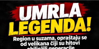 UMRLA LEGENDA! Region u suzama, opraštaju se od velikana čiji su hitovi obilježili generacije..